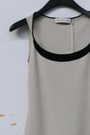 SWAYING/KNIT contrasting color collar vest skirt SW23SS2L02 meters gray PS57
